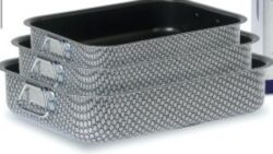 Tris Rostiera Egizia da 30 35 40 cm - spessore 2 mm - Linea Singoli ItalCook